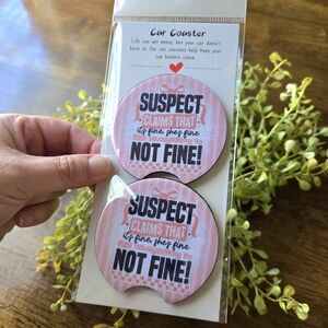 Pink Car Coaster Set